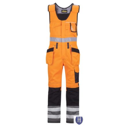 0213 Snickers, High Vis kantáros lengőzsebes nadrág, Class 2