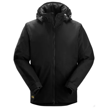 1104 Snickers AllroundWork Vízálló, bélelt kabát, fekete, XS