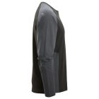 2450 Snickers Kontrasztos hosszú ujjú póló, fekete/acélszürke, L