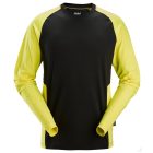 2450 Snickers Kontrasztos hosszú ujjú póló, fekete/neonsárga, 6XL