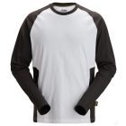 2450 Snickers Kontrasztos hosszú ujjú póló, fehér/fekete, L