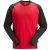 2450 Snickers Kontrasztos hosszú ujjú póló, chili piros/fekete, L