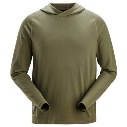 2456 Snickers Stay Fresh Könnyű, kapucnis munkapulóver, Khaki-Zöld, L