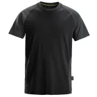2550 Snickers kétszínű környakas póló, fekete/acélszürke, 2XL