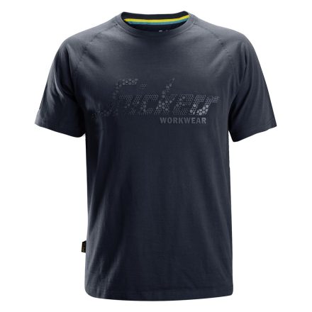 2580 Snickers Logo póló, navy kék, M (UNAS)