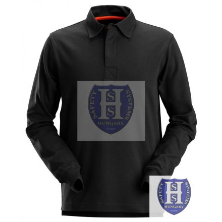 2612 Snickers AllroundWork Rugby galléros póló, fekete, 3XL
