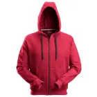 2801 Snickers cipzáras kapucnis pulóver, chili piros, XXL