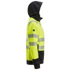 2839 Snickers Jólláthatósági cipzáras, kapucnis pulóver, CL2 sárga/fekete