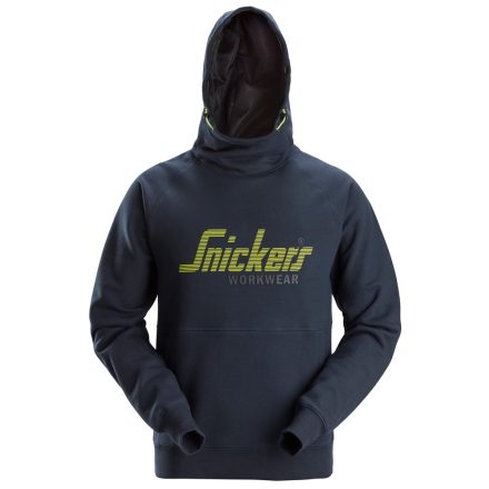 2845 Snickers Logo kapucnis pulóver, navy kék, XL
