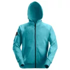 2880 Snickers Logo Cipzáras, kapucnis pulóver, AquaBlue, XL