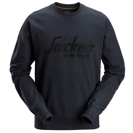 2892 Snickers Logo Pulóver, sötét navy melange, S