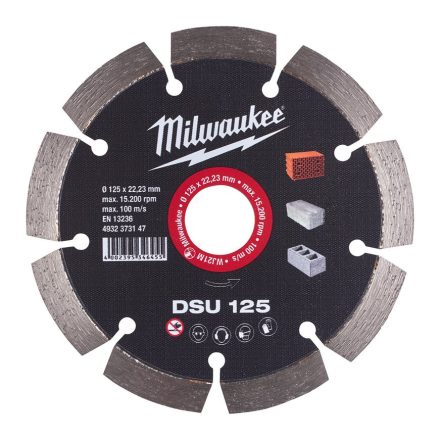 Milwaukee Gyémánt vágótárcsa DSU 125 mm