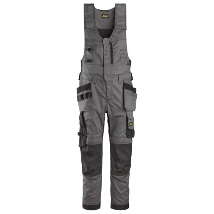 6012 Snickers AllroundWork Lengőzsebes stretch kantáros nadrág, acélszürke, 44