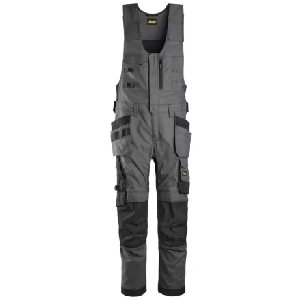 6014 Snickers Allroundwork Canvas lengőzsebes stretch kantáros nadrág, acélszürke, 44