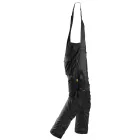 6051 Snickers AllroundWork Stretch Bib&Brace-kertésznadrág, fekete/fekete, 54
