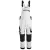 6051 Snickers AllroundWork Stretch Bib&Brace-kertésznadrág, fehér/fekete, 46