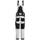 6051 Snickers AllroundWork Stretch Bib&Brace-kertésznadrág, fehér/fekete, 46