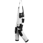 6051 Snickers AllroundWork Stretch Bib&Brace-kertésznadrág, fehér/fekete, 46