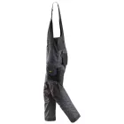 6051 Snickers AllroundWork Stretch Bib&Brace-kertésznadrág, acélszürke/fekete, 52