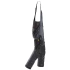 6051 Snickers AllroundWork Stretch Bib&Brace-kertésznadrág, acélszürke/fekete, 52