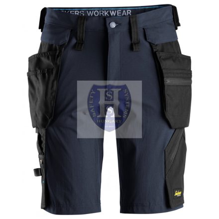 6108 Snickers LiteWork rövidnadrág, levehető lengőzsebes, navy/fekete, 52
