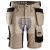 6141 Snickers AllroundWork lengőzsebes Stretch SF rövidnadrág, khaki/fekete, 44