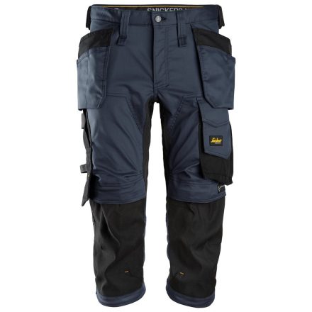 6142 Snickers AllroundWork lengőzsebes stretch kalóznadrág, navy/fekete 62