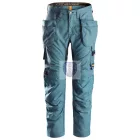 6201 Snickers AllroundWork lengőzsebes derekas nadrág, petrol, 54