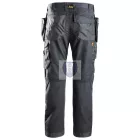 6201 Snickers AllroundWork lengőzsebes derekas nadrág, acélszürke, 44