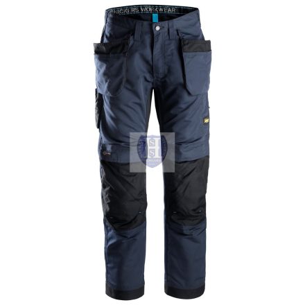 6207 Snickers LiteWork 37.5® lengőzsebes derekas nadrág, navy/fekete, 48 