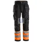 6233 Snickers, AllroundWork, High-Vis munkanadrág, lengőzsebes, CL1