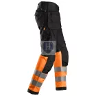 6233 Snickers, AllroundWork, High-Vis munkanadrág, lengőzsebes, CL1