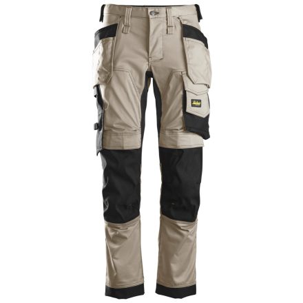 6241 Snickers AllroundWork Stretch SF lengőzsebes nadrág, khaki/fekete, 154