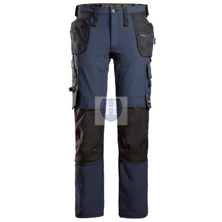 6271 Snickers AllroundWork Full Stretch lengőzsebes nadrág, navy/fekete, 58