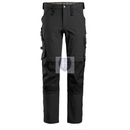 6371 Snickers AllroundWork Full Stretch derekas nadrág, fekete/fekete, 58