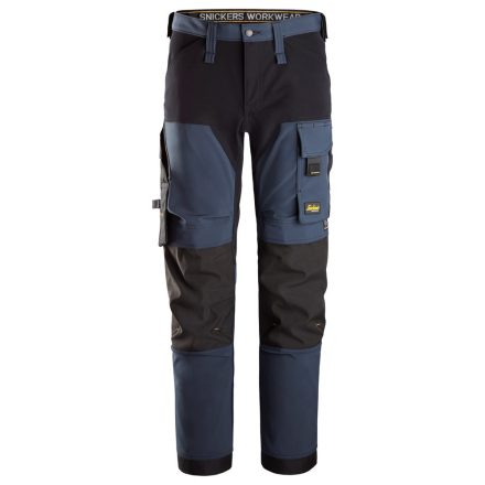 6375 Snickers AllroundWork 4irányban Stretch derekas nadrág, navy/fekete, 52
