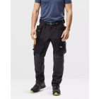 6590 Snickers AllroundWork Capsulized térdvédős, lengőzsebes Stretch nadrág, fekete, 50