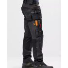 6590 Snickers AllroundWork Capsulized térdvédős, lengőzsebes Stretch nadrág, fekete, 50