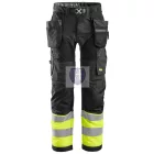 6931 Snickers, FlexiWork, High-Vis munkanadrág, lengőzsebes, CL1