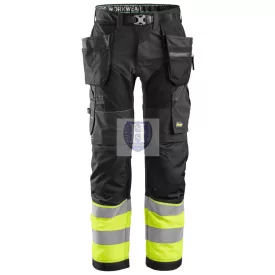   6931 Snickers, FlexiWork, High-Vis munkanadrág, lengőzsebes, CL1