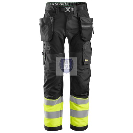 6931 Snickers, FlexiWork, High-Vis munkanadrág, lengőzsebes, CL1