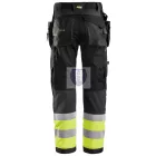 6931 Snickers, FlexiWork, High-Vis munkanadrág, lengőzsebes, CL1
