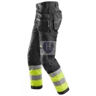 6931 Snickers, FlexiWork, High-Vis munkanadrág, lengőzsebes, CL1