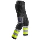 6931 Snickers, FlexiWork, High-Vis munkanadrág, lengőzsebes, CL1