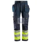 6931 Snickers, FlexiWork, High-Vis munkanadrág, lengőzsebes, CL1