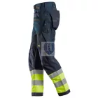 6931 Snickers, FlexiWork, High-Vis munkanadrág, lengőzsebes, CL1