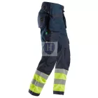 6931 Snickers, FlexiWork, High-Vis munkanadrág, lengőzsebes, CL1