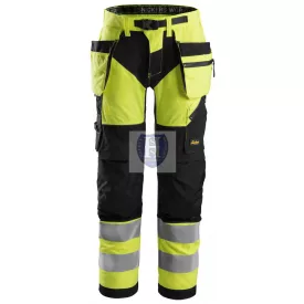   6932 Snickers, FlexiWork, High-Vis munkanadrág, lengőzsebes, CL2