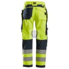 6932 Snickers, FlexiWork, High-Vis munkanadrág, lengőzsebes, CL2