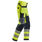 6932 Snickers, FlexiWork, High-Vis munkanadrág, lengőzsebes, CL2